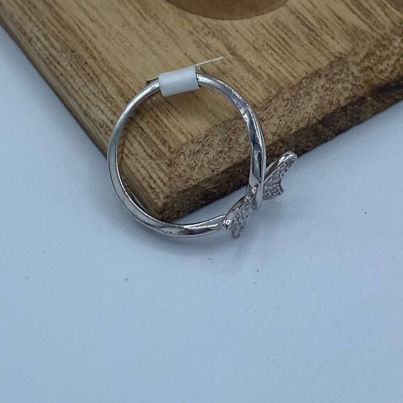 Butterfly CZ Sterling Silver Ring Size 6 - Picture 5 of 7